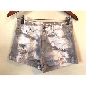 FOREVER 21 TYE DYE SHORTS HIGH WAIST